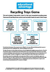 Recycling Game Teacher Guide
