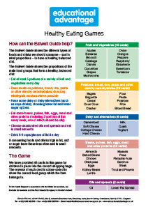 Healthy Eating Games Booklet
