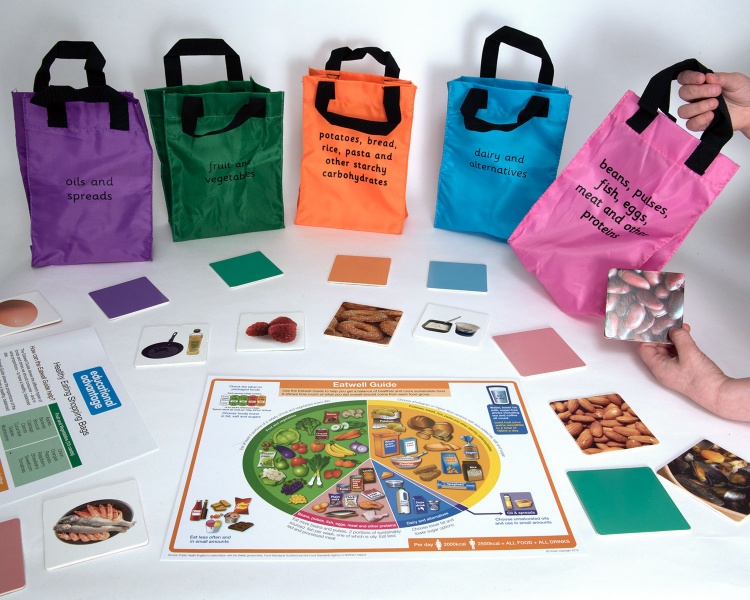 Healthy Eating Shopping Bags Game