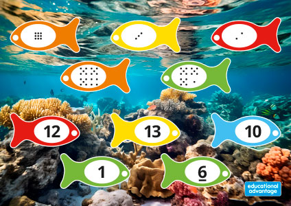 Magnetic Number Fishing 1-20 Play Boards