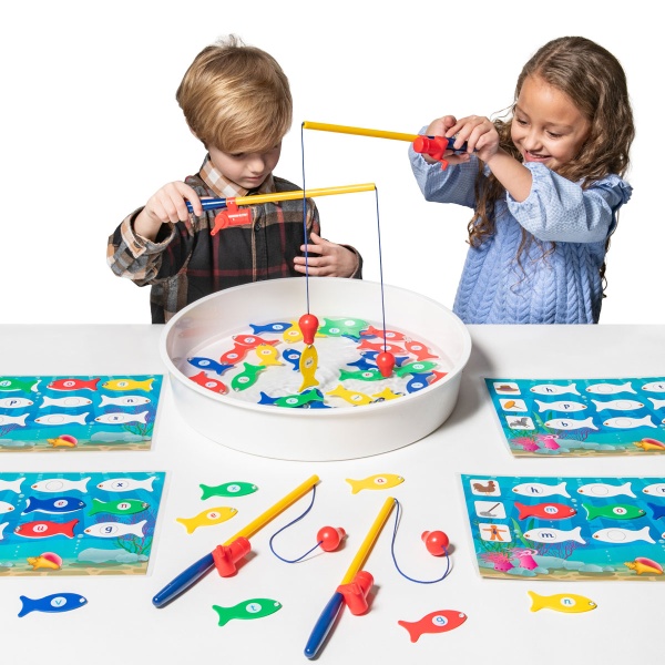 Juego De Pesca Magnético De Madera - Juguete Educativo Con Letras Y Números Para Niños 3-5 Años, Regalo Montessori