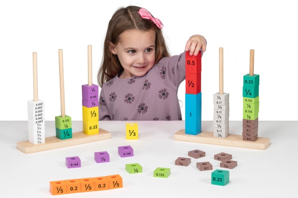 Wooden Fraction & Decimal Towers