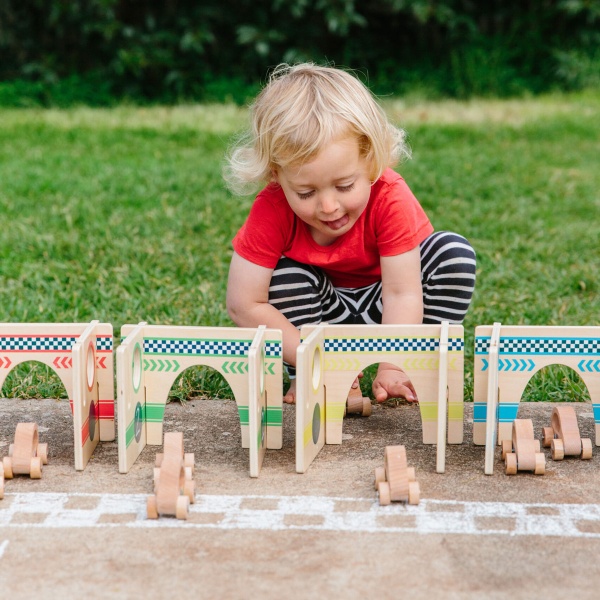 The Freckled Frog Happy Architect Raceway with Cars