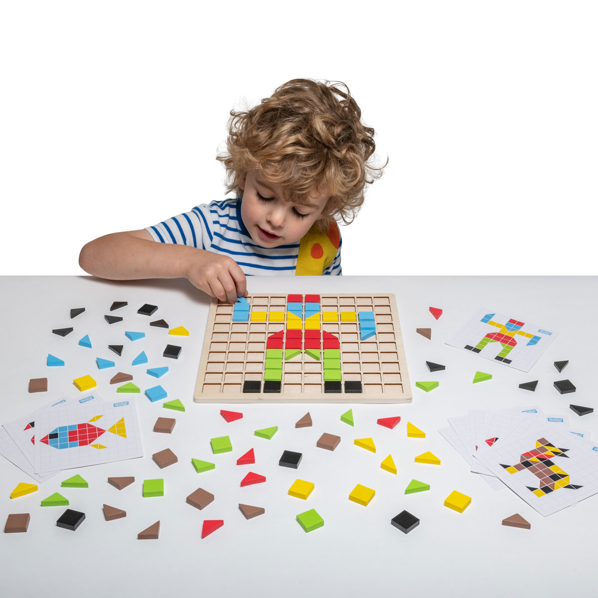 Wooden Mosaic Set The Freckled Frog Carson Dellosa Popular Playthings Roylco Wisdom 