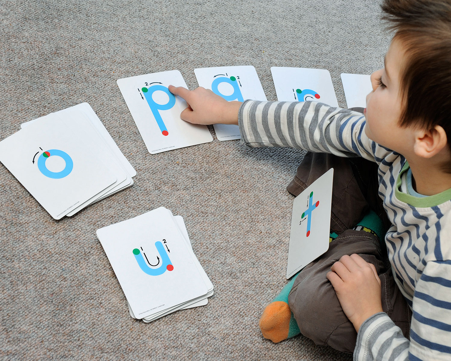 Textured Lowercase Letter Cards