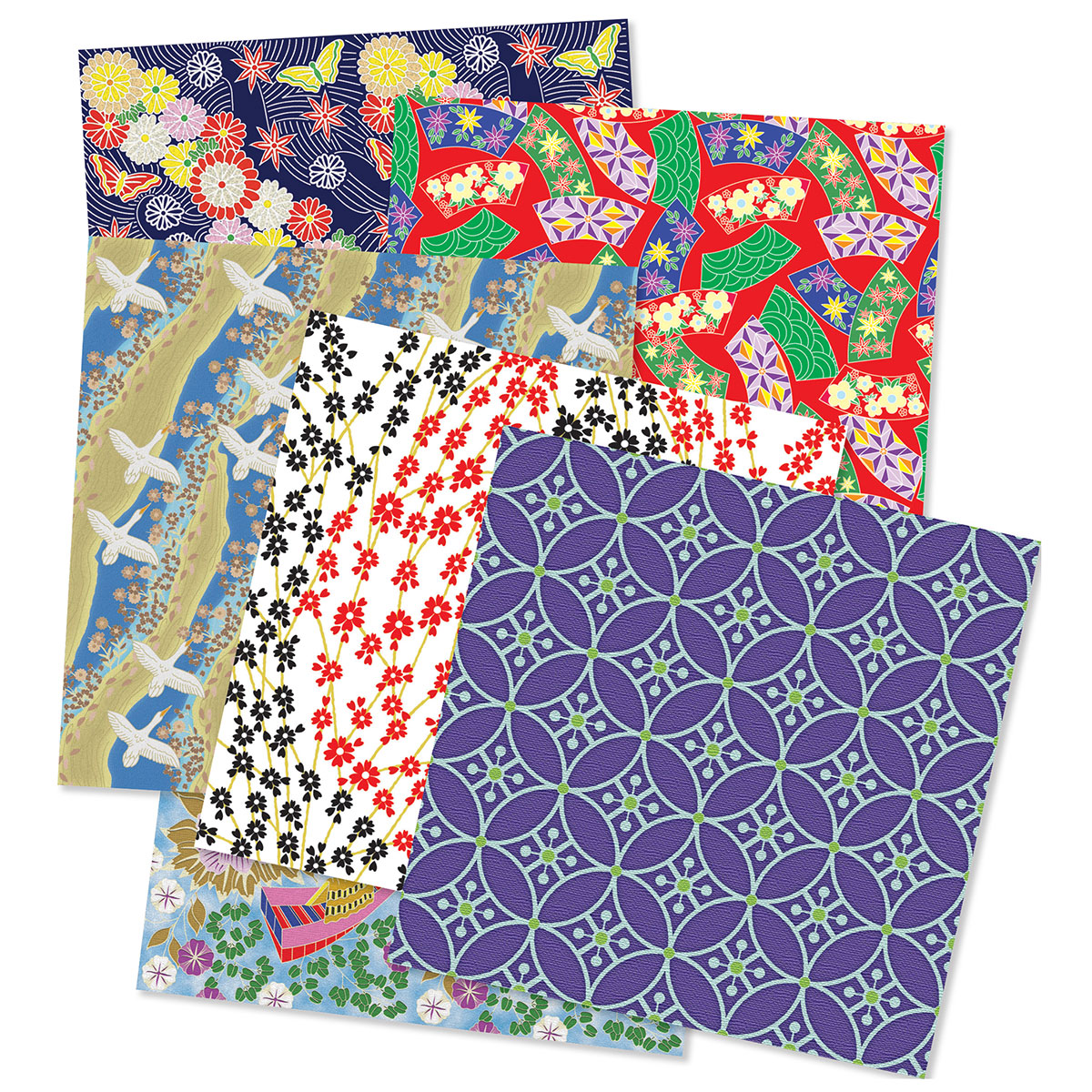 Origami Paper Traditional Japanese Designs, Large